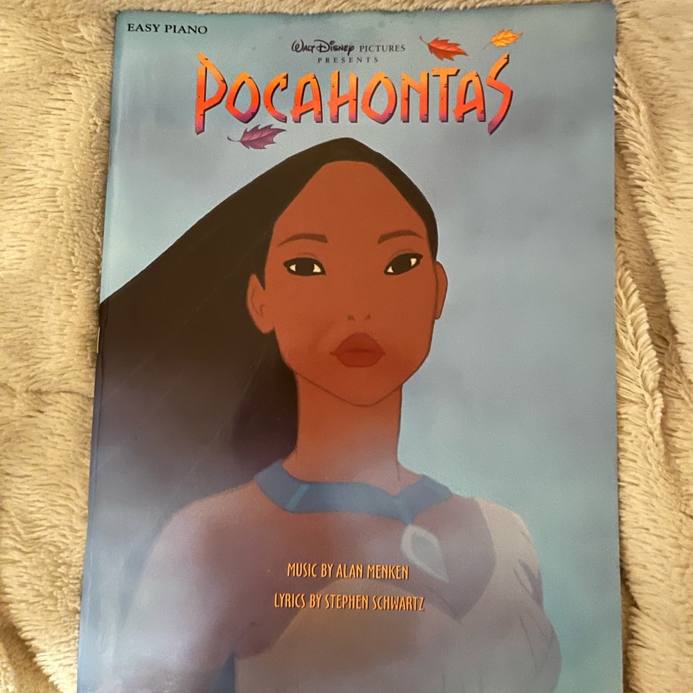 Pocahontas  Lyrics and piano book